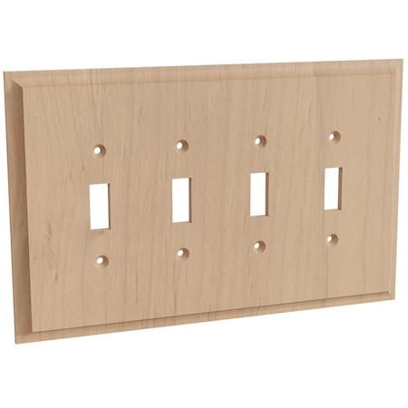 Designs Of Distinction Quad Light Switch Plate - Alder 01454001AL1